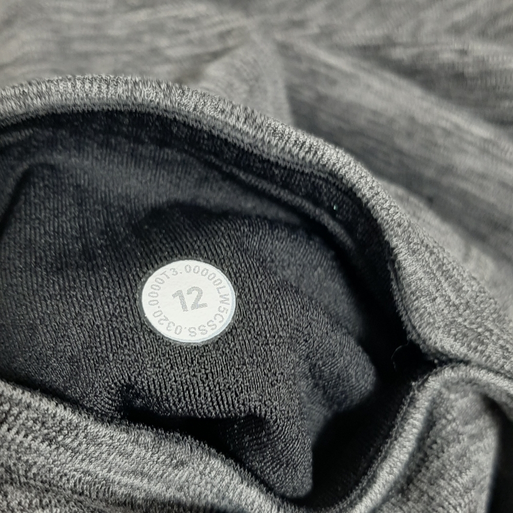 Lululemon Groove Flare Pants Nulu Size 12 Heathered Black W5CSSS - Picture 8 of 10